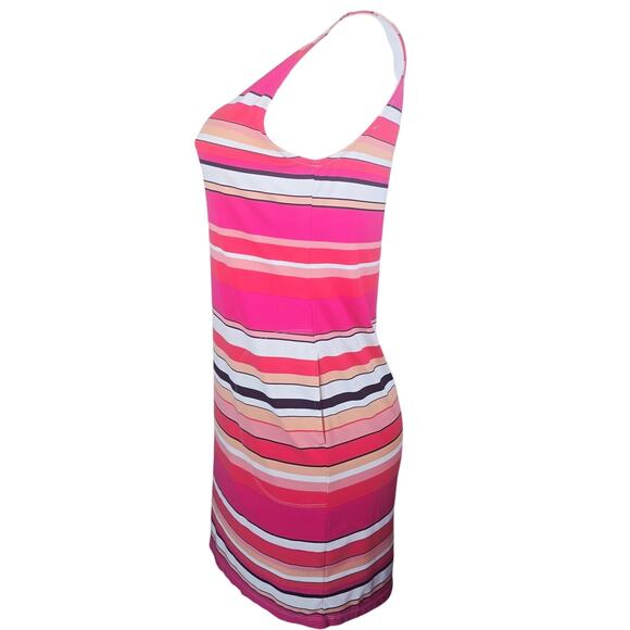 Tommy Bahama Pink Orange Strips Pockets Summer Women's Dress XS - Picture 2 of 5
